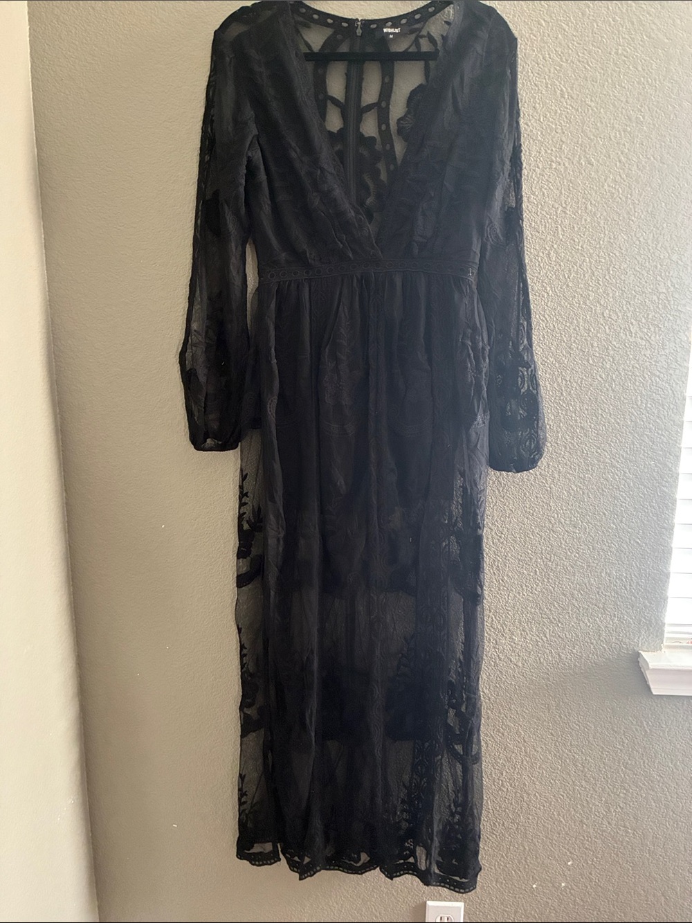 Wishlist Black Lace Maxi Dress